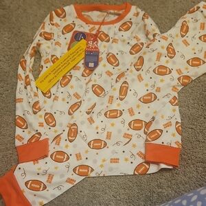 Football Print Pajama Set Bamboo